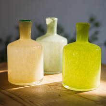 Европейская стеклянная ваза ручной работы, маленькая Горловина для цветов, бутылка для гидропоники, контейнер для террариума, свадебное украшение для дома 2024 - купить недорого
