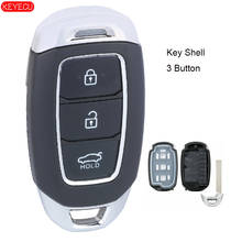 KEYECU 3 Button Smart Card Remote Key Shell Replacement for Hyundai Tucson I30 Creta IX25 Solaris with Insert Emergency Blade 2024 - buy cheap