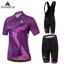 Miloto Women Cycling Clothing Bicycle Jersey Set Female Ropa Ciclismo Girl Cycle Wear Road Bike Bib Short Pant Pad Ropa Ciclismo 2024 - buy cheap