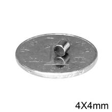 Mini imanes redondos pequeños de neodimio N35, diámetro de disco de 4x4mm, imanes potentes permanentes NdFeB de 4x4mm, 20 ~ 1000 Uds. 2024 - compra barato