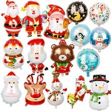 Globos de decoración de Feliz Navidad, Santa Claus, muñeco de nieve, globos de aluminio, decoraciones para fiesta de Navidad, decoración de Año Nuevo 2024 - compra barato