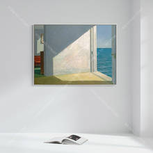 Decoración de arte G566 Edward Hooper habitaciones junto al mar, pintura al óleo, obra de arte famosa abstracta moderna, arte de pared, pintura de lienzo, póster de seda 2024 - compra barato