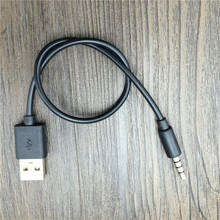 3,5 мм Мужской аудиоразъем AUX к USB 2,0 конвертер кабель Шнур для Apple Ipod MP3 аудиокабель 2024 - купить недорого