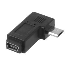 2020 Новый 90-градусный прямоугольный мини USB 5Pin гнездовой к Micro USB Мужской адаптер для синхронизации данных 2024 - купить недорого