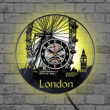 Record Vinyl Wall Clock Moden Design In Wall Clock Big Ben Ferris Wheel Home Decor London Vinyl Wall Clocks Watch Free Shipping 2024 - buy cheap