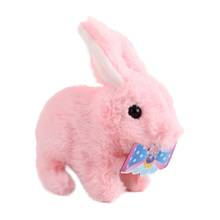 Имитация электрического плюшевого кролика, ходящего животного, кукла, игрушка, детский подарок 2024 - купить недорого