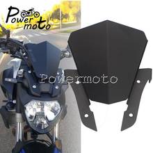 Black Aluminum Front Windshield Air Deflector For Yamaha MT-07 FZ-07 MT FZ 07 2013-2017 Front Fairing Wind Screen Spoiler MT07 2024 - buy cheap