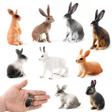 Boneco de animal de simulação de coelho, boneco de brinquedo educacional diy de decoração, presente para crianças 2024 - compre barato