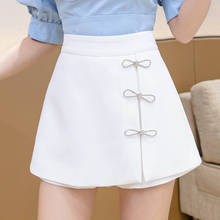 Spring summer high waist shorts skirt Rhinestone chic bow kawaii shorts women 2021 new korean style clothes elegant short femme 2024 - buy cheap
