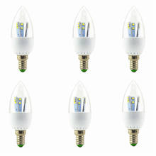 LED Candle light 3W E14 220V 6 pieces LED E14 bulb lamp home decor for Crystal light led light lamp e14 led 2024 - buy cheap