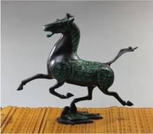 Estátua de bronze chinês antiga, requintada, cavalo, mosca, figuras de andorinha, escultura 2024 - compre barato