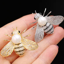 Fashion Zircon Bee Brooches for Women Men Luxury Crystal Rhinestone Handmade Insect Pin Wedding Vintage Accessory broche Gift 2024 - buy cheap