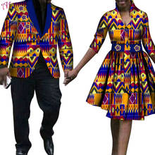 African Dashiki Print Dresses for Lovers So Cheap and Cheerful Couple Clothing Men's Suit Blazer and Women's Skirt WYQ200 2024 - buy cheap