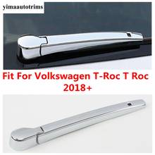 For Volkswagen T-Roc T Roc 2018 - 2021 Rear Windshield Window Windscreen Rain Wiper Cover Trim ABS Chrome Accessories Exterior 2024 - buy cheap