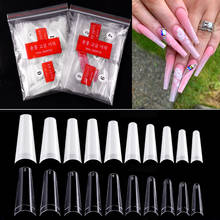 500Pcs/bag Clear Natural French Ballet Coffin False Nails Art Tips Acrylic Half Full Cover Long French Fake Nail Manicure Tools 2024 - buy cheap