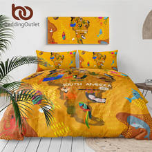 Beddingoutlet mapa do mundo conjunto de cama américa do sul capa edredão conjunto crianças dos desenhos animados têxteis para casa tradicional animal roupas 3 pçs 2024 - compre barato