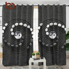 BeddingOutlet Tai Chi Living Room Curtain Stones Window Curtain Blackout Yin and Yang 3D Print Sand Curtains For Bedroom rideaux 2024 - buy cheap