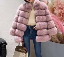 XS-4XL Artificial Fur Women  Winter Fashion Pink Faux Fur Coat Elegant Thick Warm Outerwear Fake Fur Jacket Chaquetas Mujer 2024 - buy cheap
