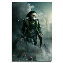 Loki плакаты фильм шелковые принты большие 16X24 "24X36 дюймов домашняя комната кафе бар Декор стены Искусство Тор 2 ткань картины без рамки 2024 - купить недорого