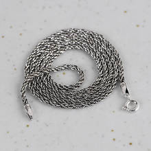 925 Sterling Silver Necklace Men Weave Women Horsewhip Chain Chinese Vintage 55cm Luxury Jewelry Unisex Rock Necklaces Punk 2024 - buy cheap