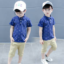 Toddler Kids Baby Boy Clothes Boys Outfits Sets Short T-shirt + Pants Dot Tops 2024 - buy cheap