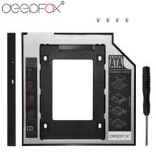 Proffox compartimento universal para 2 ° hdd, caixa de alumínio optibay 12.7mm sata3.0 2.5 "ssd cd dvd para hdd 2024 - compre barato