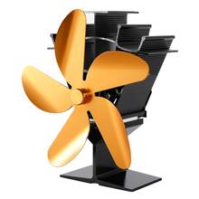 201S 5 Blades Heat Powered Stove Fan for Wood Log Burner Heater Fireplace Ecofan 2024 - buy cheap