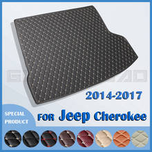 Tapete do porta-malas do carro, jeep, cherokee, suv 2014, 2015, 2016, 2017, forro de carga, acessórios interiores 2024 - compre barato