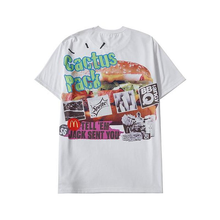 21SS Hamburger chips Cactus Jack top tees loose fit 100% cotton TRAVIS SCOTT tee men women streetwear Cactus Jack t shirts 2024 - buy cheap