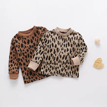 Kids Baby Boys Sweaters Leopard Knitted Pullover Casual Long Sleeve Children's Tops Toddler Boy Clothes Baby Girl Clothes 2024 - buy cheap