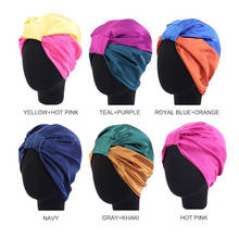 Silk Salon Bonnet Women Sleep Shower Cap Bath Towel Hair Dry Quick Elastic Hair Care Bonnet Head Wrap Hat 6 Colors 2024 - buy cheap