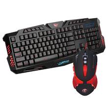 J70 Cracked Three Color Backlit USB Wired Gaming Keyboard and Mouse Set for Gamer Working 2024 - buy cheap