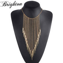 Long Chain Necklaces & Pendants For Women  Retro New Alloy Female Statement Choker Necklace Fashion Jewelry Collier Femme 2024 - buy cheap