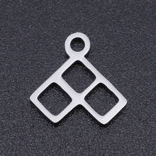 5pcs/lot 100% Stainless Steel     Puzzle Charms Wholesale DIY Necklace Bracelet Making Charms Accept OEM Order 2024 - buy cheap