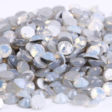 White Opal 3D Nail Art Rhinestones Decorations ss3 ss4 ss5 ss6 ss8 ss10 ss12 ss16 ss20 ss30 ss34 Crystal Non HotFix Rhinestones 2024 - buy cheap