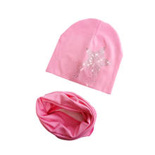 Chapéu infantil das crianças estrela de prata diamante bordado bebê chapéu menina menino boné crianças algodão gorro bonnet collar cachecol conjunto bebê boné 2024 - compre barato