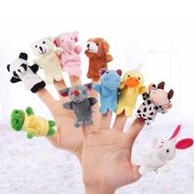 10PCS High Quality Cute Cartoon Animal Finger Puppet Plush Toys Child Baby Favor Dolls Boys Girls Finger Puppets Dropshipping 2024 - buy cheap