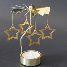 Креативный подсвечник, металлическая карусель, подставка для чайных свечей, рождественский подарок, канделябры 2024 - купить недорого