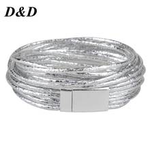 D&D 4 Colors Multiple Layers Leather Bracelets & Bangle Women Classic Rope Chain Charms Bracelets Fashion Jewelry Gifts 2024 - buy cheap