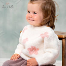 DB14898 dave bella winter baby girls Christmas floral knitted sweater kids fashion toddler boutique tops 2024 - buy cheap