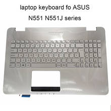 Replacement keyboards backlit keyboard for ASUS UK silver with palmrest cover 90NB07F1 R30LA0 sale, Replacement laptop keyboard, new original, metal and plastic, UK standard 2024 - buy cheap