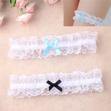 Women Sexy Lingerie Lace Floral Garter Belt Bowknot Leg Loop Wedding Garters Bridal Cosplay Fashion Stocking Ring White 2024 - buy cheap