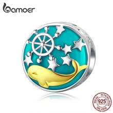 Bamoer underwater world series ouro baleia charme para mulher pulseira de prata 925 prata esterlina design original jóias scc1296 2024 - compre barato