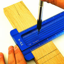 6/8inch Aluminum Scale Ruler T-type Hole Ruler Woodworking Scribing Mark Line Gauge Carpenter Measuring Tool 2024 - buy cheap