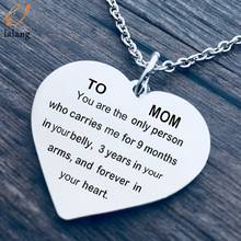 To My Mom Lettering Necklace Mother's Day Gift For Mom Clavicle Chain Heart Pendant Necklace Jewelry For Women Best Mom Gift 2024 - buy cheap