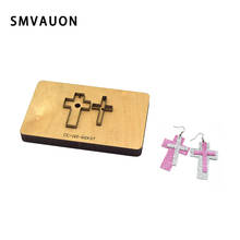 SMVAUON Japan Steel Die Cut Steel Punch Dark Cross Earrings Cutting Mold Wood Dies Leather Blade Rule Cutter DIY Leather Crafts 2024 - buy cheap