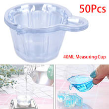 50Pcs 40ML Plastic Disposable Cups Dispenser DIY Epoxy Resin Jewelry Making Tool 2024 - buy cheap