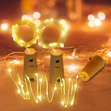 2M 20 LEDS Wine Bottle Lights With Cork Garland Bottle Copper Wire Flexible Fairy String Lights for Christmas Wedding Party 2024 - buy cheap