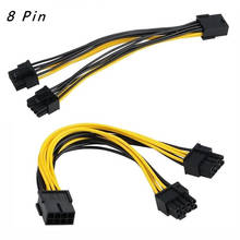5 шт. кабель преобразователя питания PCI Express 8 Pin на dual 8 (6 + 2) Pin для видеокарты GPU PCIE PCI-E VGA кабель питания сплиттера кабель питания 2024 - купить недорого
