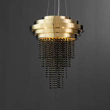Luxury Black Crystal Chandelier Lighting Gold Stainless Steel Dining Room Living Room Hanging LED Cristal Lustre Lamp 2024 - buy cheap